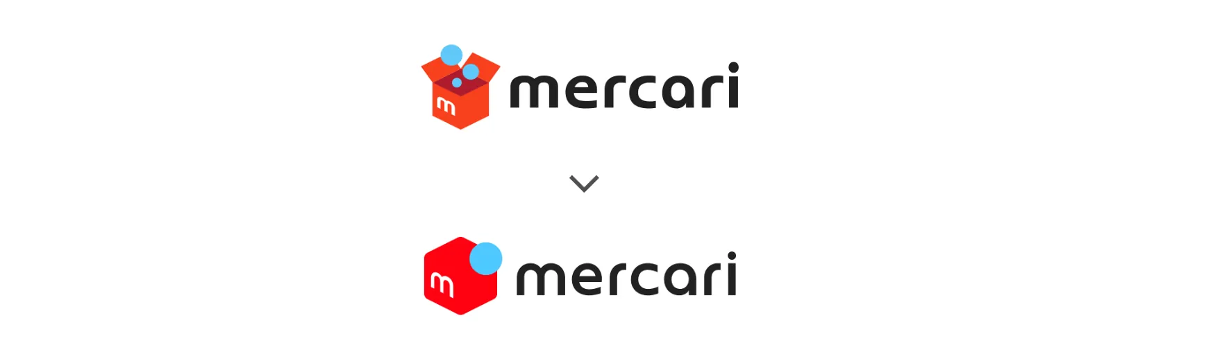 Mercari（メルカリ）の新旧ロゴデザイン