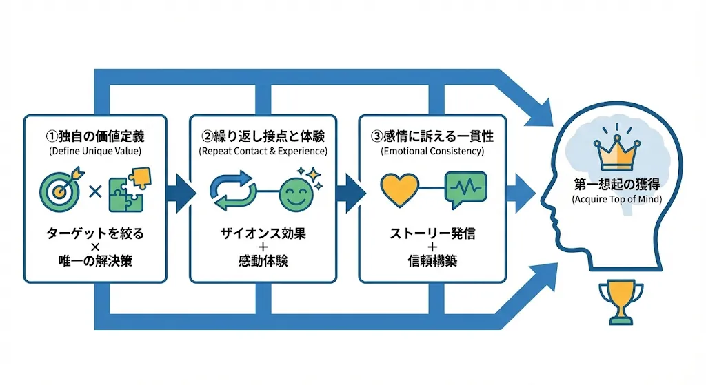 第一想起を獲得するための3つのポイント
